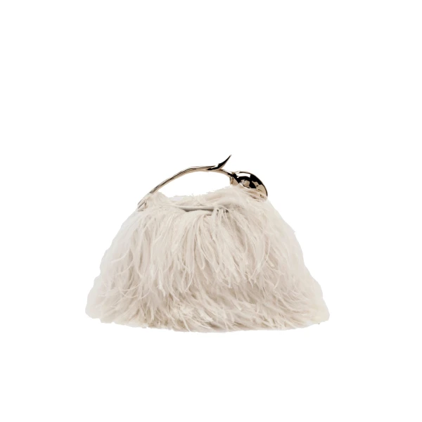 Erdem Mini Bloom Bag in White Feathers | Mini Bags | Luxury Shoes 