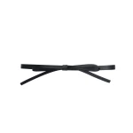 Erdem Narrow Bow Belt in Black Satin | Belts | Luxury Shoes 
