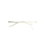 Erdem Narrow Bow Belt in Ivory Satin | Belts | Luxury Shoes 