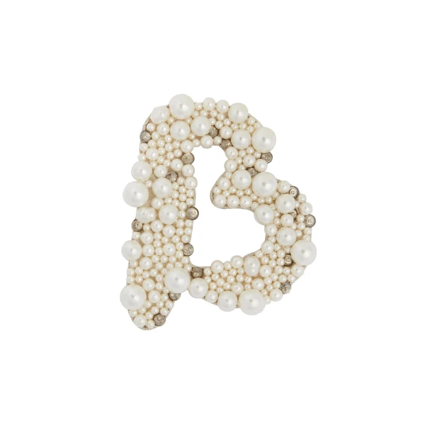 Erdem Pearl Alphabet Brooch B | Brooches & Pins | Luxury Shoes 