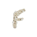 Erdem Pearl Alphabet Brooch F | Brooches & Pins | Luxury Shoes 