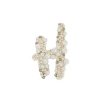 Erdem Pearl Alphabet Brooch H | Brooches & Pins | Luxury Shoes 