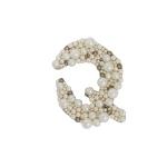 Erdem Pearl Alphabet Brooch Q | Brooches & Pins | Luxury Shoes 