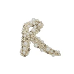 Erdem Pearl Alphabet Brooch R | Brooches & Pins | Luxury Shoes 