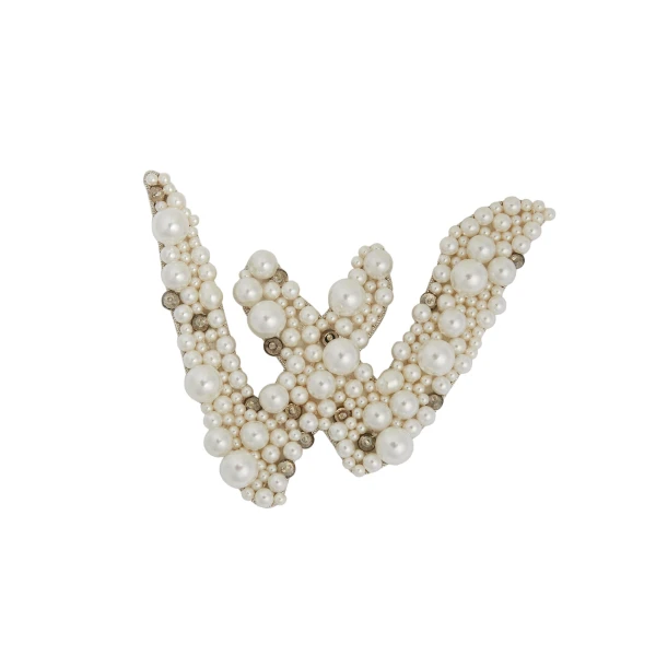 Pearl Alphabet Brooch W