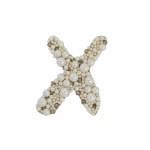 Erdem Pearl Alphabet Brooch X | Brooches & Pins | Luxury Shoes 