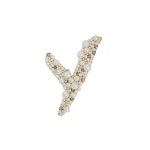 Erdem Pearl Alphabet Brooch Y | Brooches & Pins | Luxury Shoes 