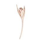Erdem Satin Flower Brooch in Cameo Pink | Brooches & Pins | Luxury Shoes 