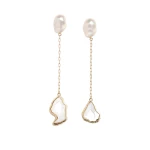 Erdem Stone Drop Earring in White Agate | Earrings | Luxury Shoes 