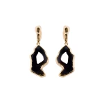 Erdem Stone Earring in Black Agate | Earrings | Luxury Shoes 