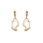 Erdem Stone Earring in White Agate | Earrings | Luxury Shoes 