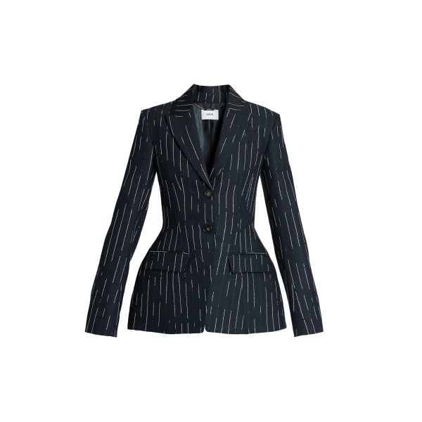 Erdem Stripe Tailoring Fitted Blazer | Blazers | Luxury Shoes 