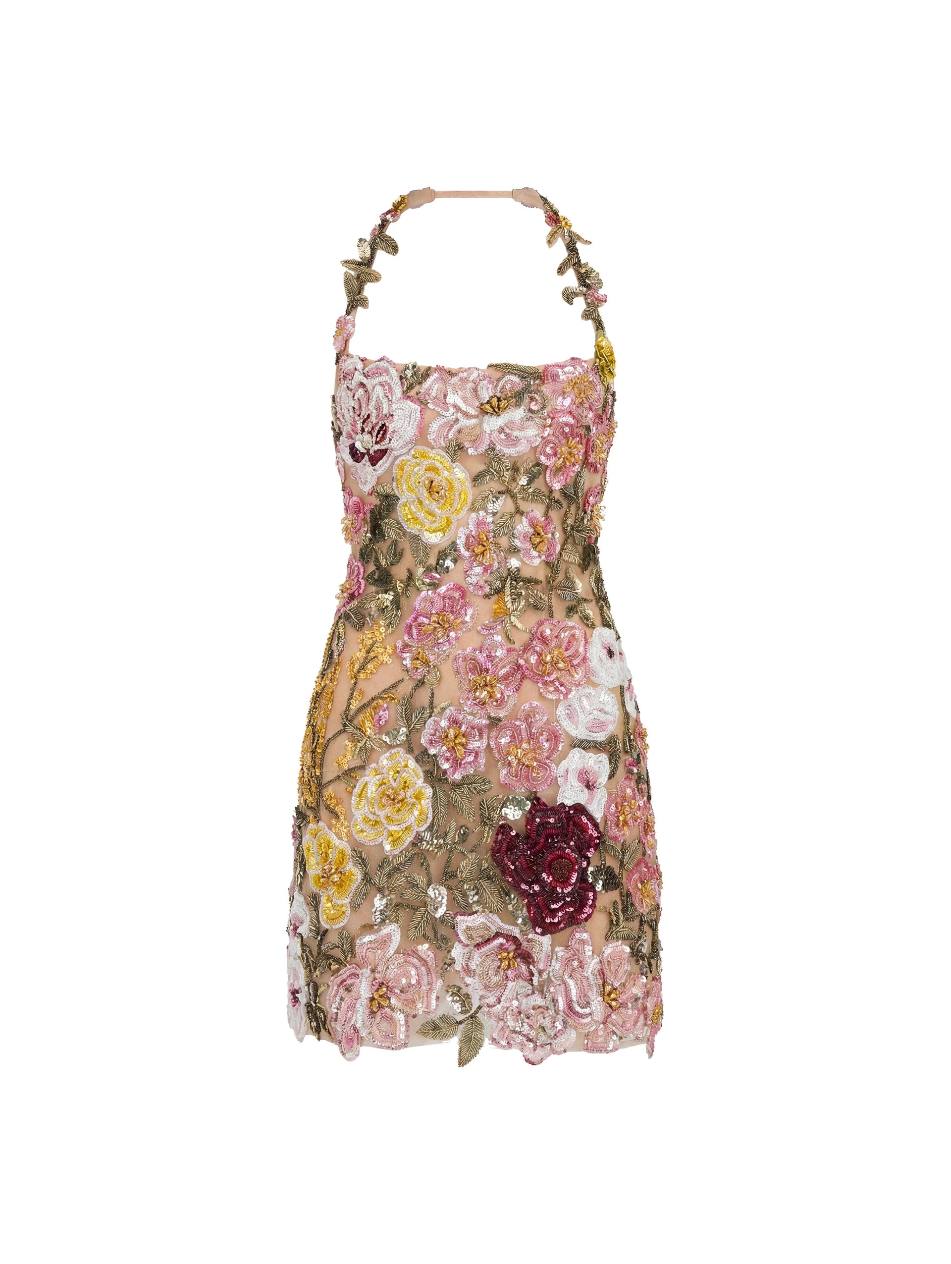 Oscar de la Renta Beaded Mixed Botanical Embroidered Cocktail Dress Oscar de la Renta Beaded Mixed Botanical Embroidered Cocktail Dress | Dresses | Luxury Shoes