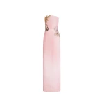Oscar de la Renta Beaded Mixed Botanical Embroidered Column Gown | Dresses | Luxury Shoes 