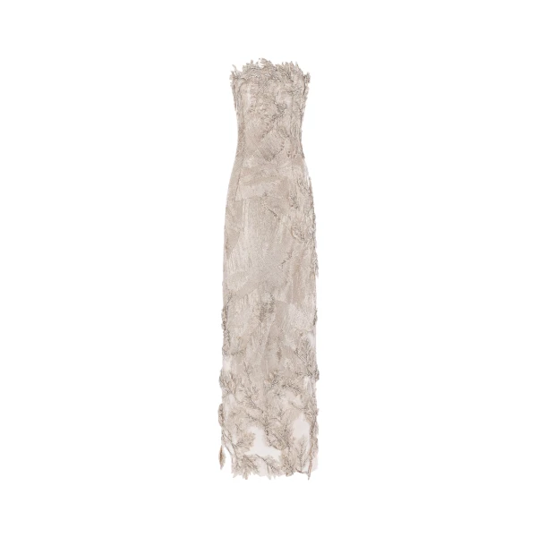 Oscar de la Renta Intarsia Leaves Cutout Embroidered Cocktail Dress | Dresses | Luxury Shoes 