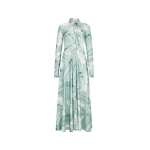 Oscar de la Renta Long Sleeve Stripey Plaid Jersey Day Dress | Dresses | Luxury Shoes 