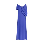 Oscar de la Renta Off Shoulder Draped Detail Georgette Caftan | Kimono | Luxury Shoes 