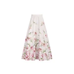 Oscar de la Renta Painted Iris Degrade Poplin A Line Skirt | Skirts | Luxury Shoes 