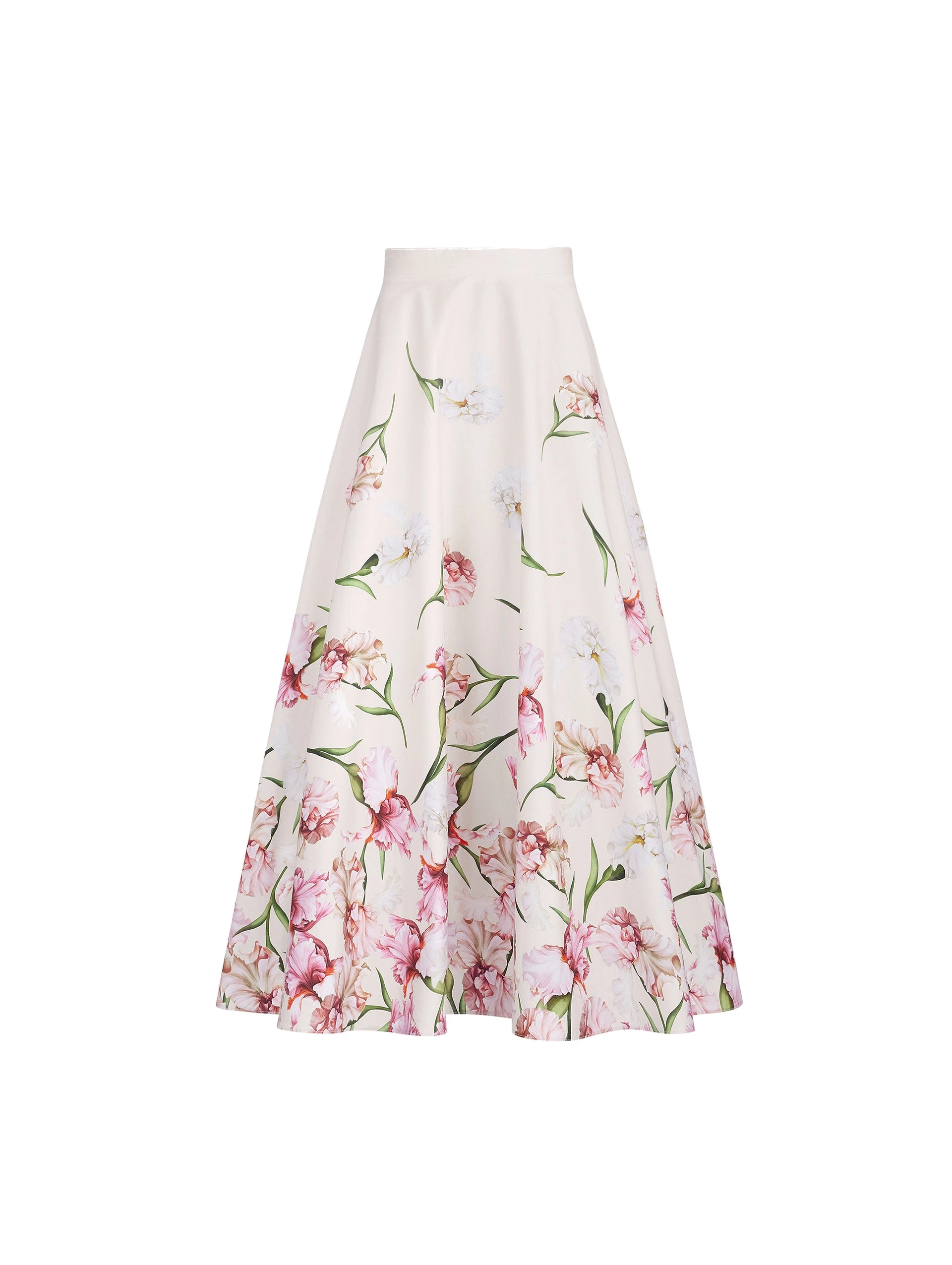 Oscar de la Renta Painted Iris Degrade Poplin A Line Skirt Oscar de la Renta Painted Iris Degrade Poplin A Line Skirt | Skirts | Luxury Shoes