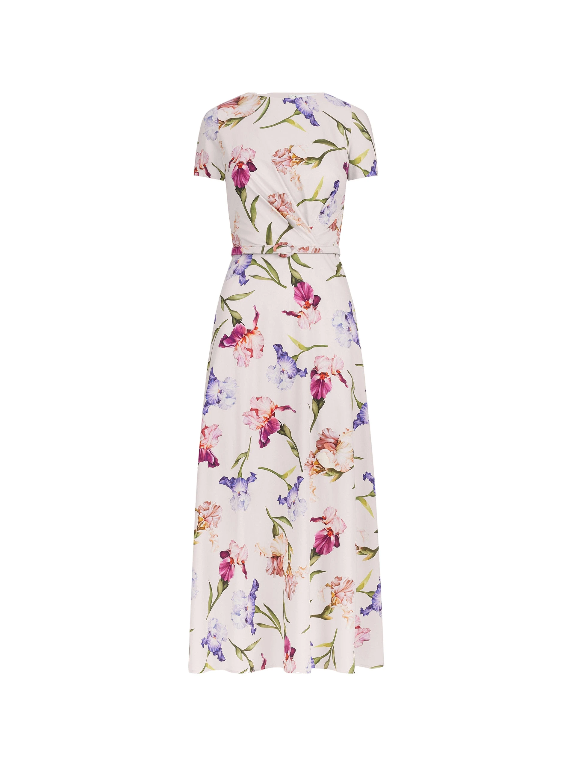 Oscar de la Renta Short Sleeve Iris Flowers Poplin Day Dress Oscar de la Renta Short Sleeve Iris Flowers Poplin Day Dress | Dresses | Luxury Shoes