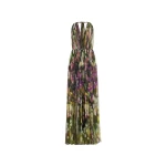 Oscar de la Renta Sleeveless Abstract Landscape Chiffon Gown | Dresses | Luxury Shoes 