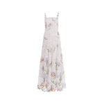 Oscar de la Renta Sleeveless Large Iris Degrade Printed Lace Day Dress | Dresses | Luxury Shoes 