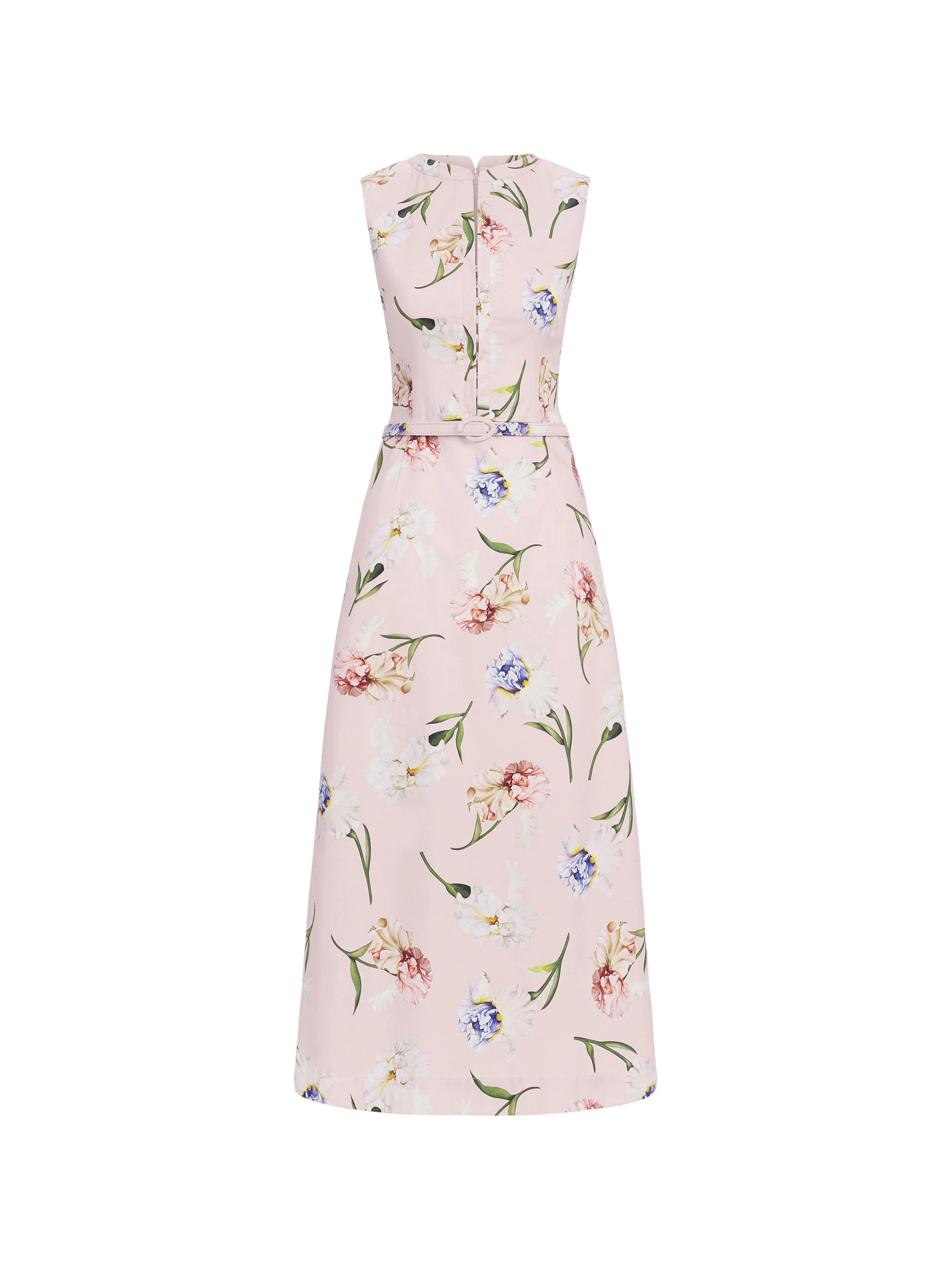 Oscar de la Renta Sleeveless Painted Iris Poplin Day Dress Oscar de la Renta Sleeveless Painted Iris Poplin Day Dress | Dresses | Luxury Shoes