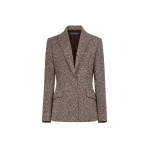 Oscar de la Renta Slub Wool Tweed Collared Skirt Coat | Coats | Luxury Shoes 