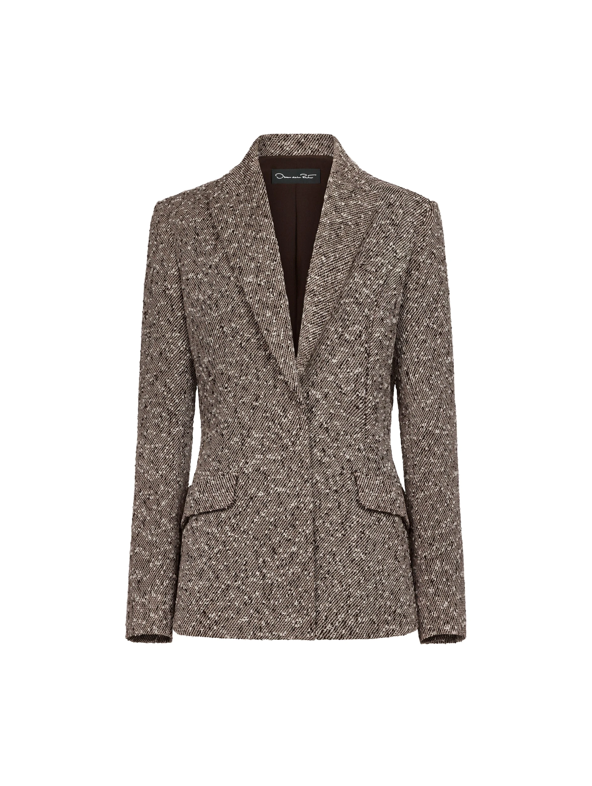 Oscar de la Renta Slub Wool Tweed Collared Skirt Coat Oscar de la Renta Slub Wool Tweed Collared Skirt Coat | Coats | Luxury Shoes